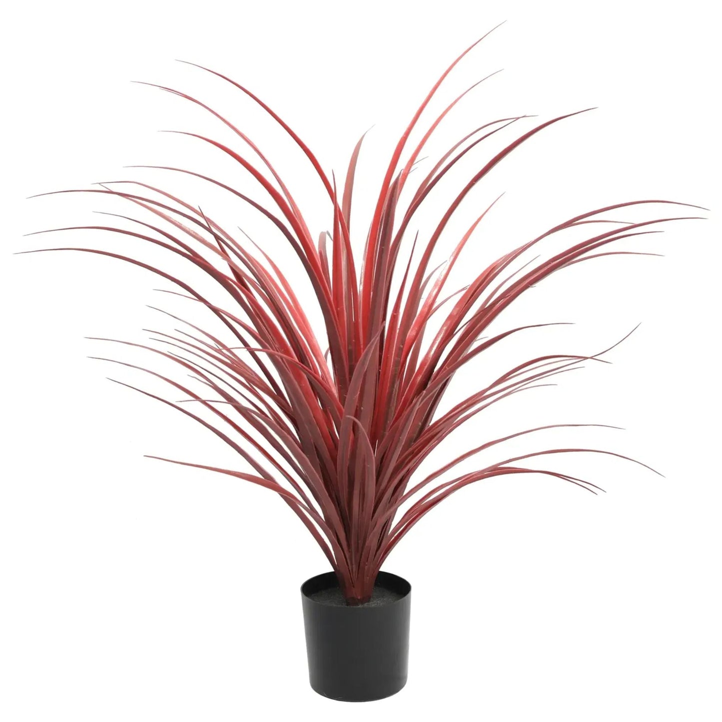 Burgundy Potted Artificial Long Grass (Yucca Grass) 75cm UV Resistant-0