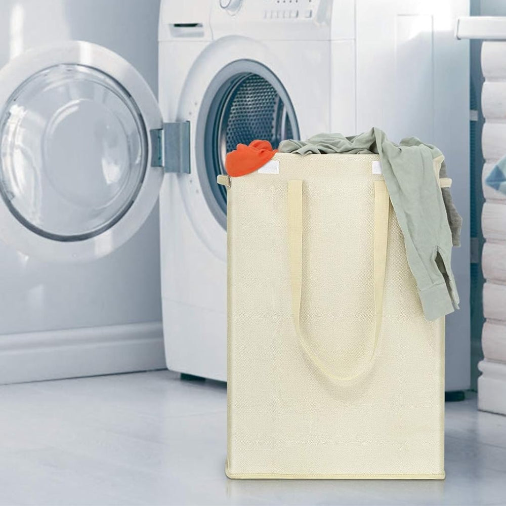 Slim Laundry Basket with Cover Space Foldable Laundry Hamper Collapsible