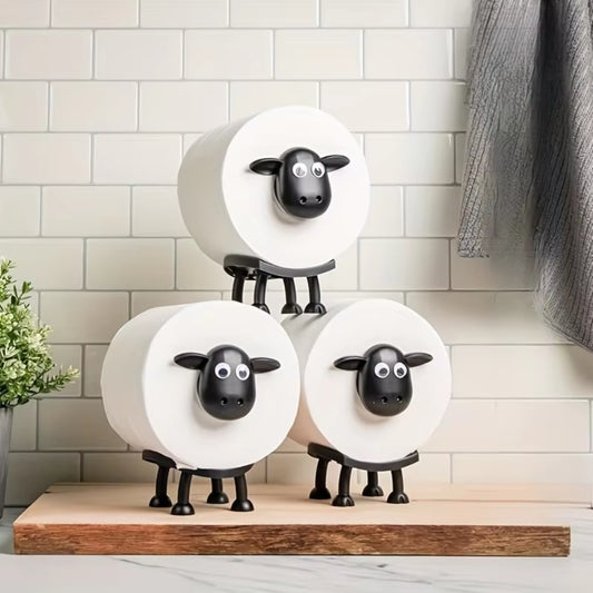 Cute Sheep Toilet Paper Holder Free Standing Decorative Rack