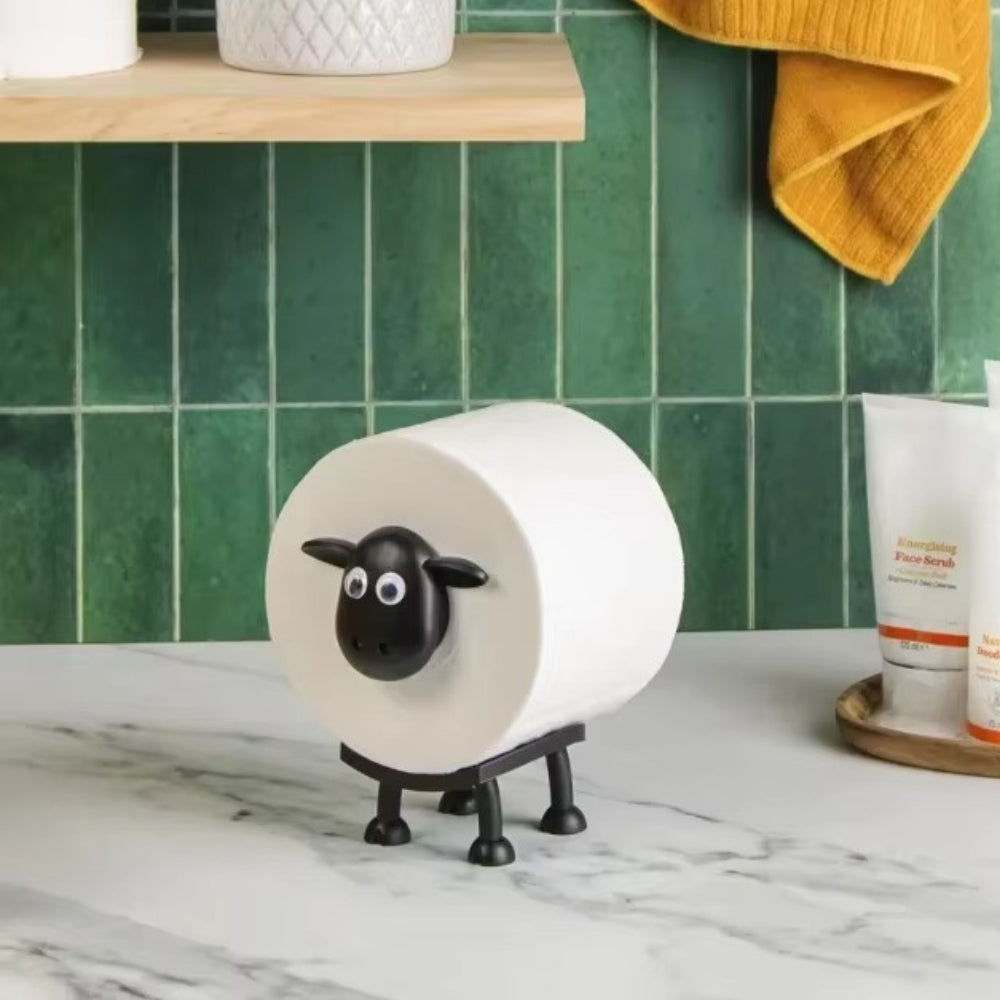 Cute Sheep Toilet Paper Holder Free Standing Decorative Rack