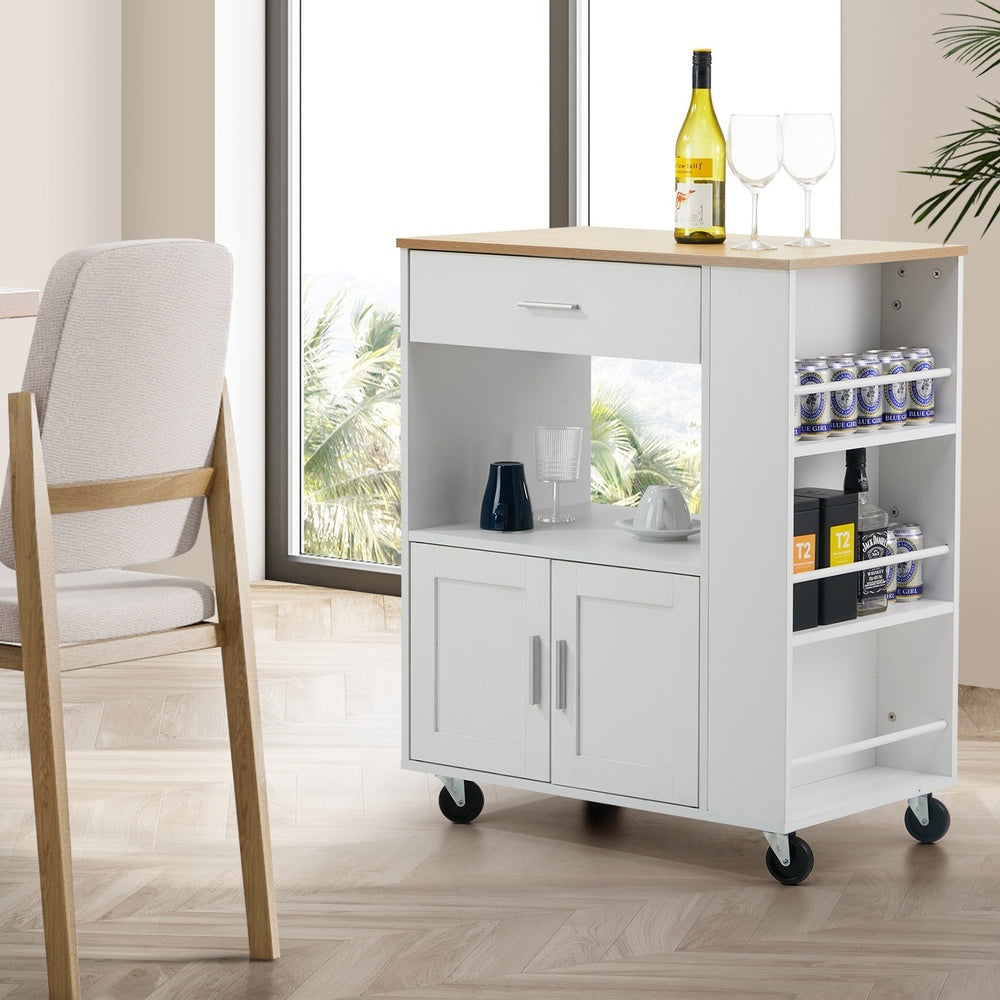 Rolling Kitchen Island Trolley Serving Cart