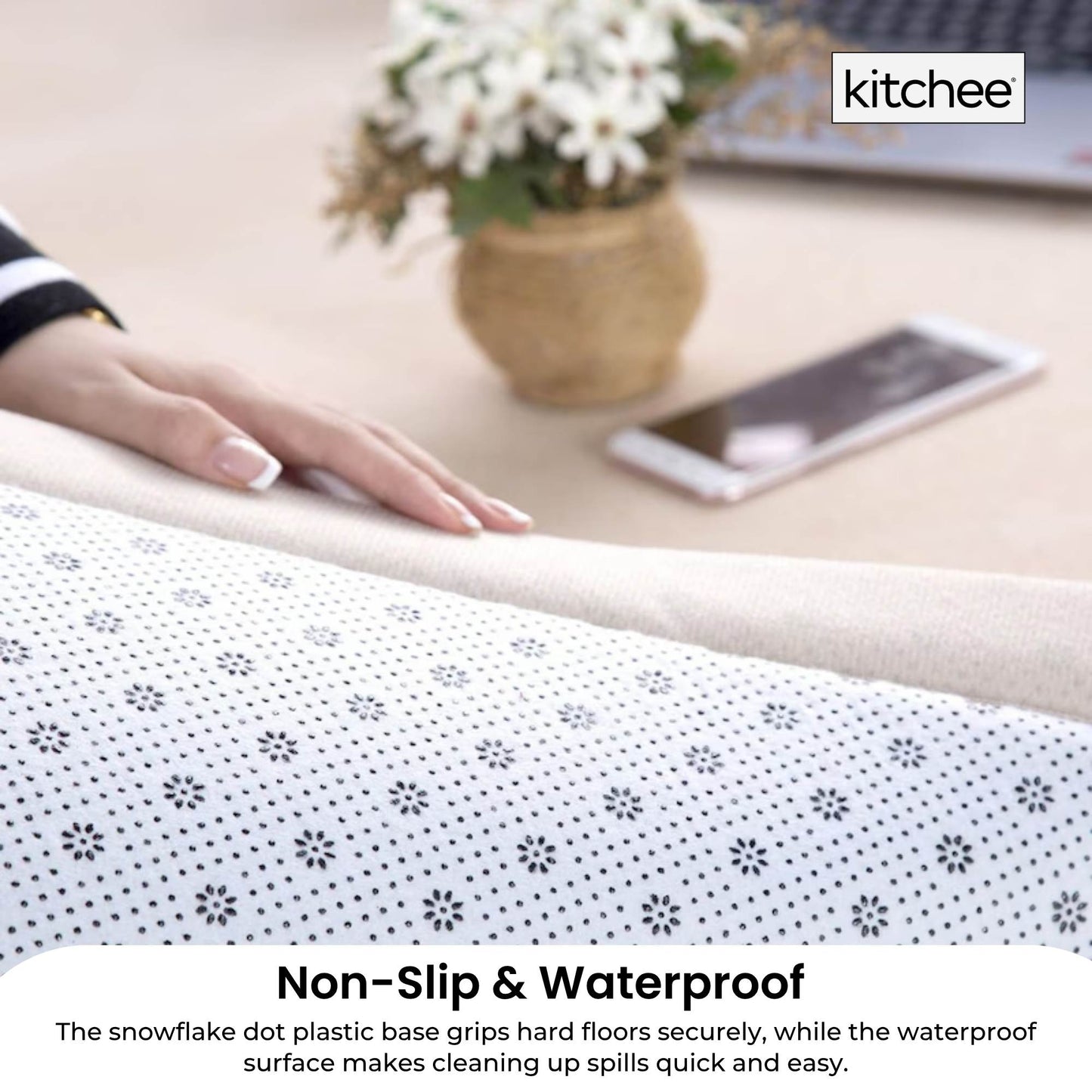 Kitchee Kids Foam Floor Play Mat 200x200cm – Padded Thick Soft Tatami Style Cream-3