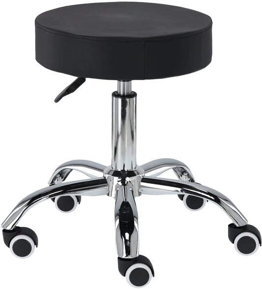 Salon Stool - Adjustable Swivel Round Chair - Pedicure Beauty Hairdressing-0