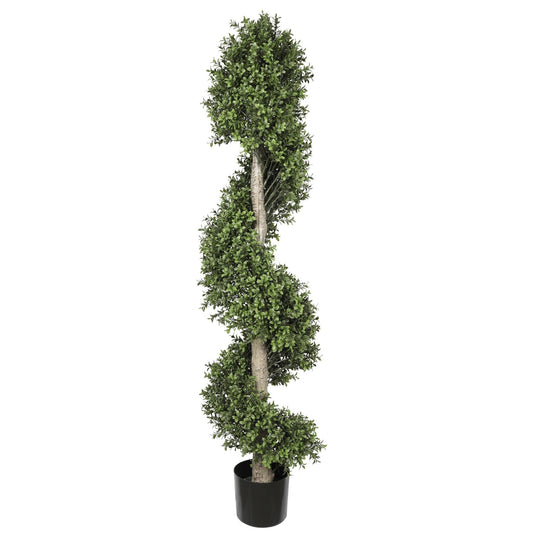 Artificial Topiary Spiral Tree 150cm UV Resistant-0