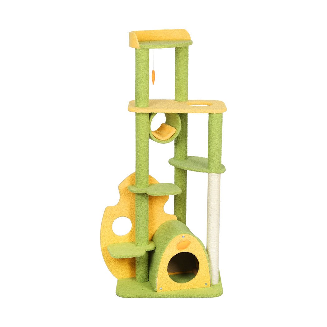 Avocado Cat Multi-Level Condo Scratching Post-1