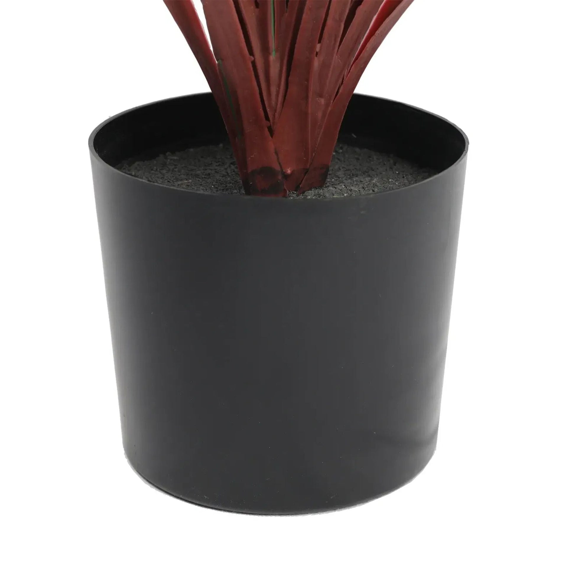 Burgundy Potted Artificial Long Grass (Yucca Grass) 75cm UV Resistant-3