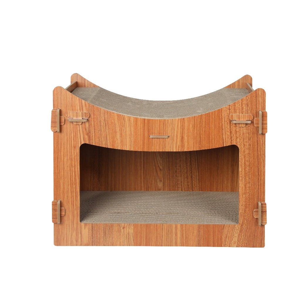 Cat Scratching Board Corrugated Cardboard Condo House - Large-1