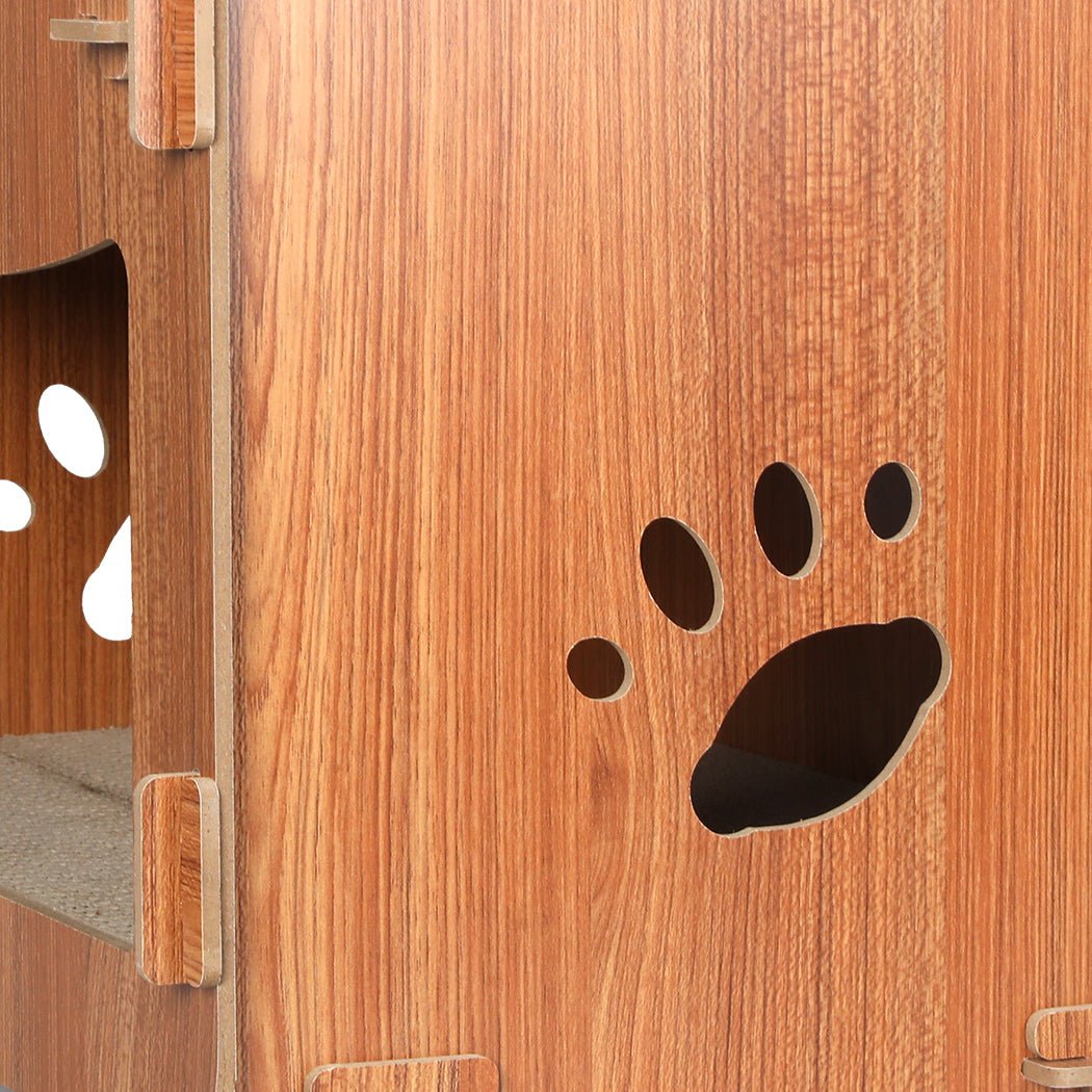 Cat Scratching Board Corrugated Cardboard Condo House - Large-3
