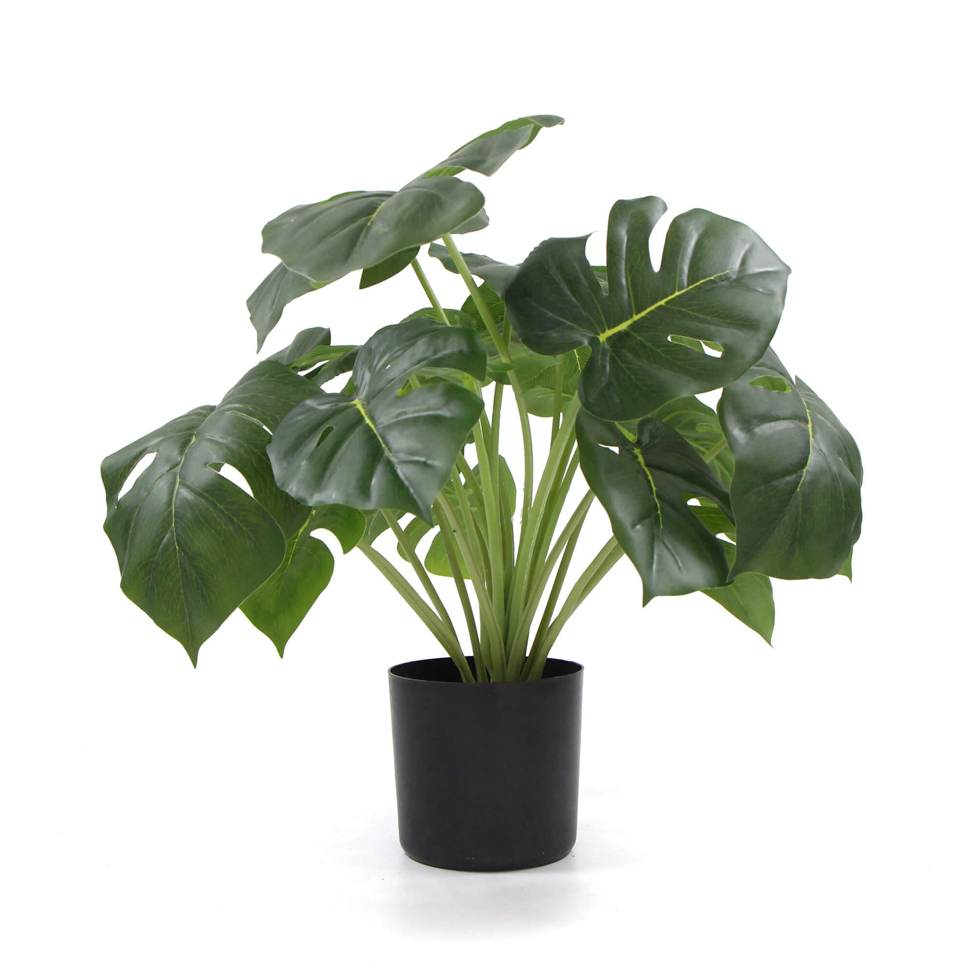 Dense Potted Artificial Split Philodendron Plant With Real Touch Leaves 50cm-0