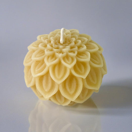 Beeswax Ball Candles | Petal | Dahlia Flower-0