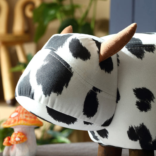 Friendly Cow Kids Black and White Stool-1