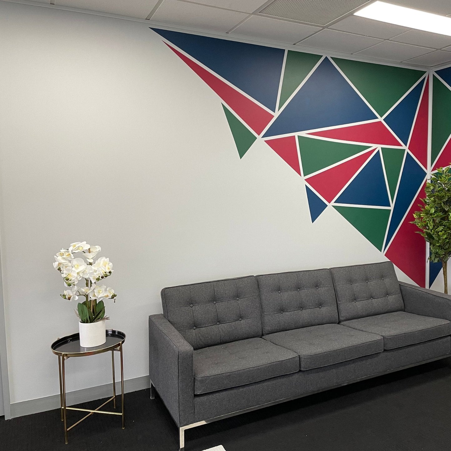 Large Multi-Stem White Potted Faux Orchid 65cm-3