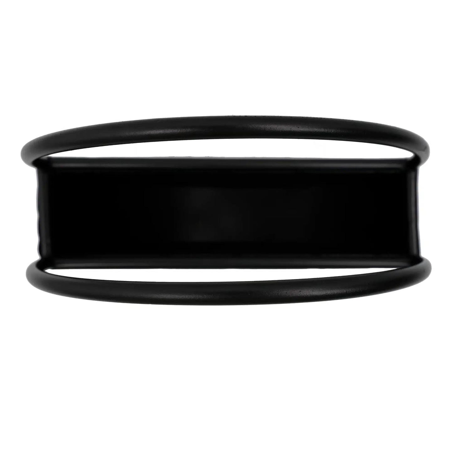 Premium Floating Half Moon / Semi Circle Metal Wall Planter | Onyx Black 45cm-1