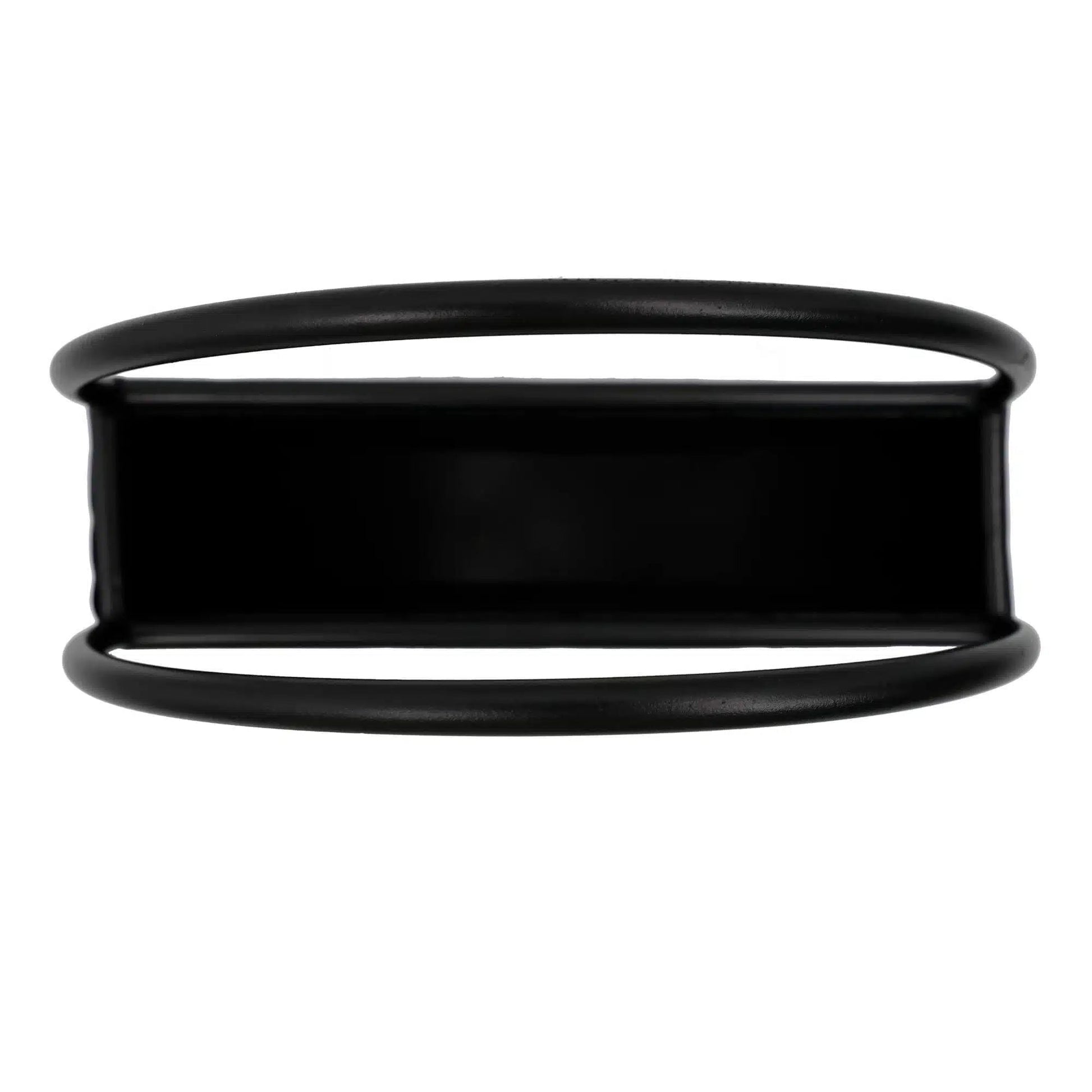 Premium Floating Half Moon / Semi Circle Metal Wall Planter | Onyx Black 45cm-1