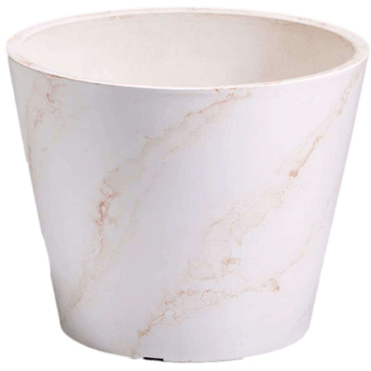 Red & White Imitation Marble Pot 25cm-0