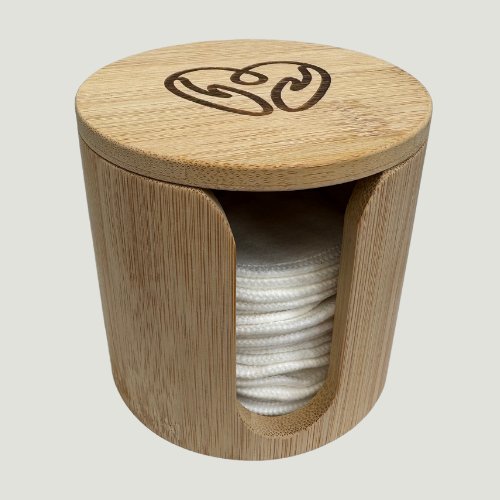 Reusable Pure Cotton Makeup Remover Pads - 20 Pack with Container-0