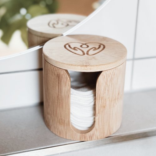 Reusable Pure Cotton Makeup Remover Pads - 20 Pack with Container-1