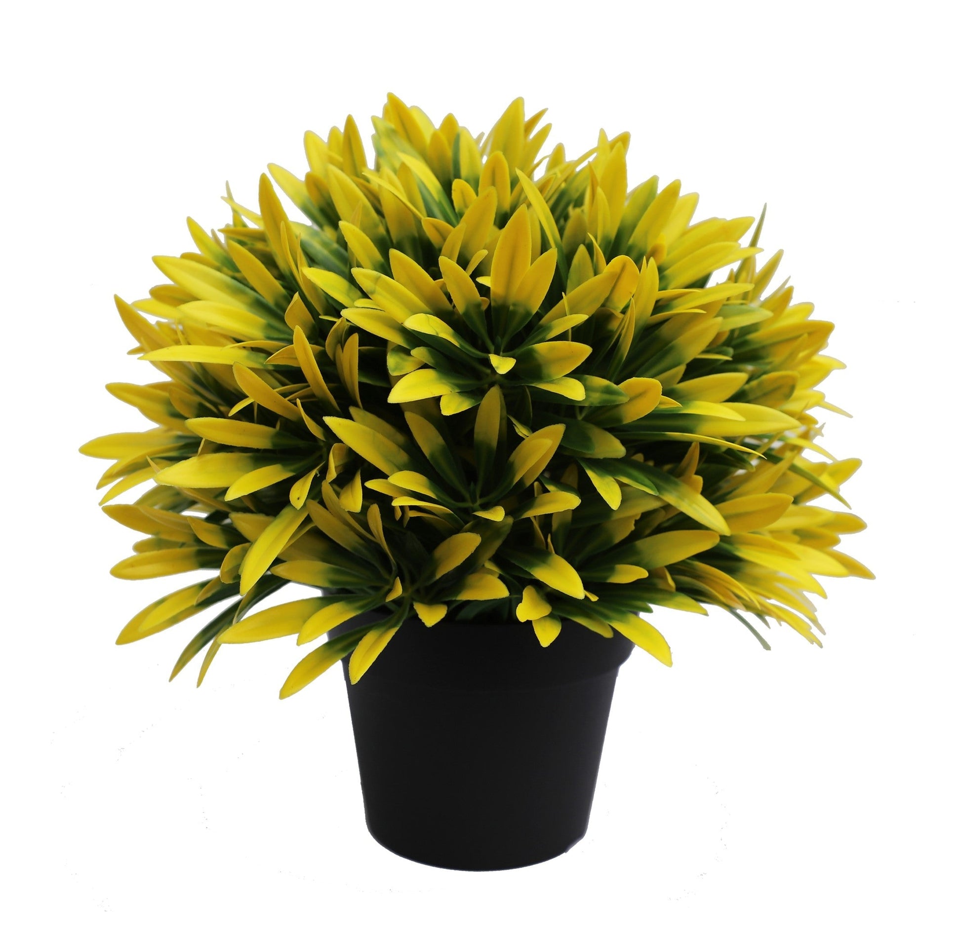 Small Potted Artificial Decorative Yellow Lily Plant UV Resistant 20cm-0