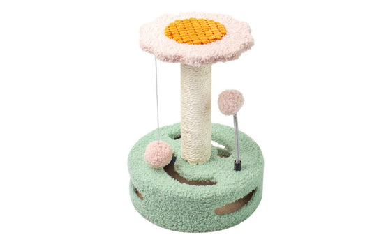 Sunflower Cat Scratcher with Play Toy (3 Colours)-0