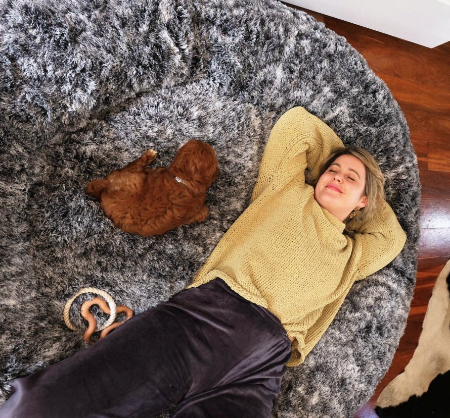 TheNapBed 1.8m Human Size Calming Pet Bed in Brown-2